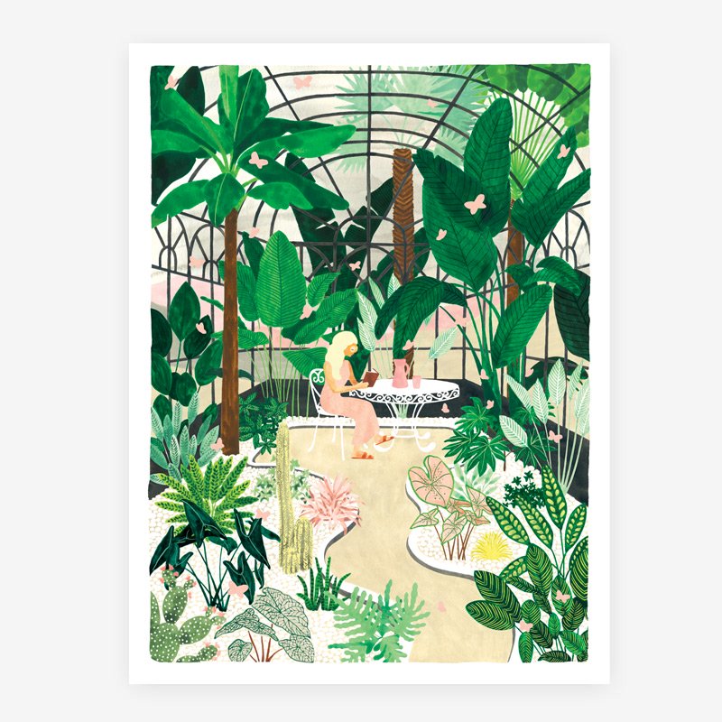 all-the-way-to-say-butterfly-greenhouse-affiche-50x70-papillons image 1