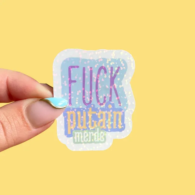atelier-naholi-stickers-jolis-mots-jurons-scintillant-4-cm image 1