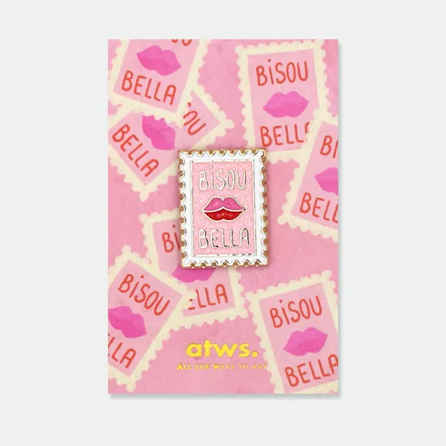 all-the-ways-to-say-bisou-bella-pin-s-mail-dor-19-mm image 1