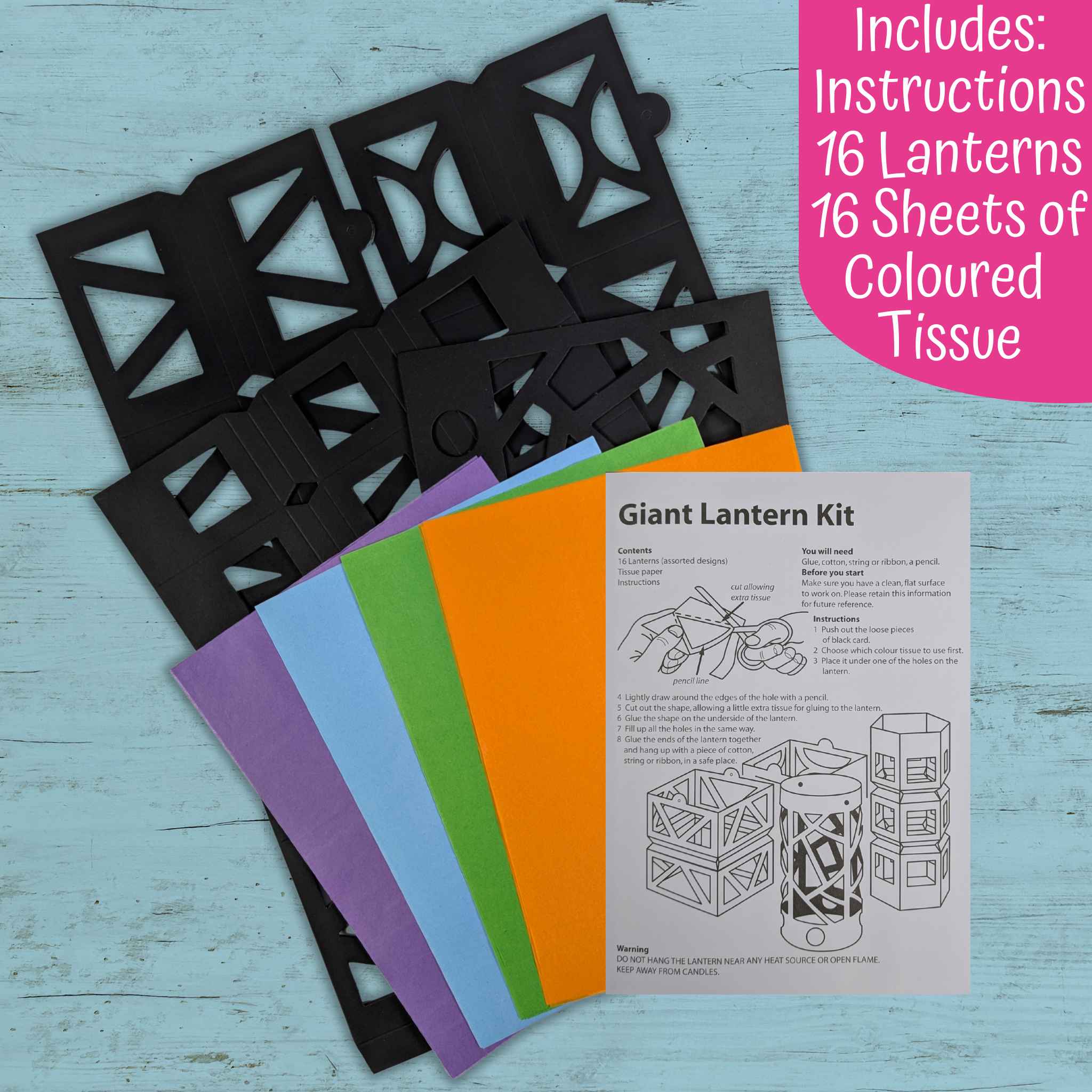 carnival-papers-kit-16-lanternes-papier-g-antes-vitrail image 3