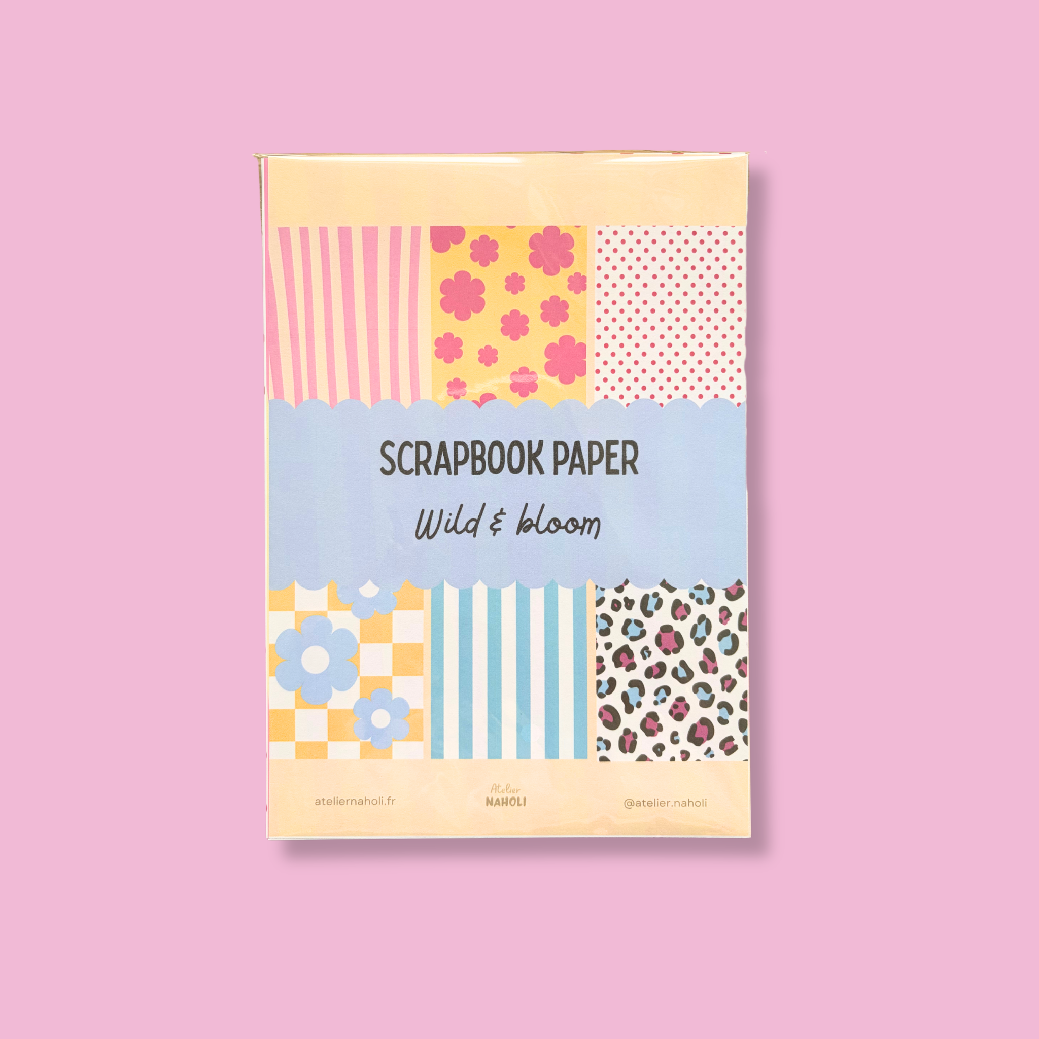atelier-naholi-papier-scrapbooking-a5-wild-bloom-6-feuilles image 1