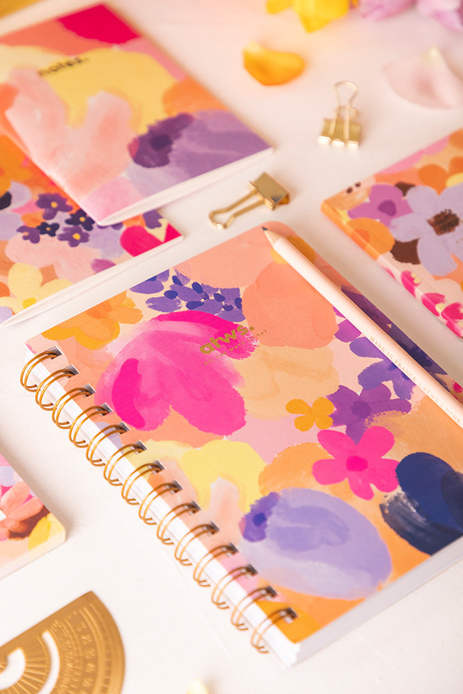 all-the-way-to-say-flower-garden-carnet-spirale-a5-floral image 3