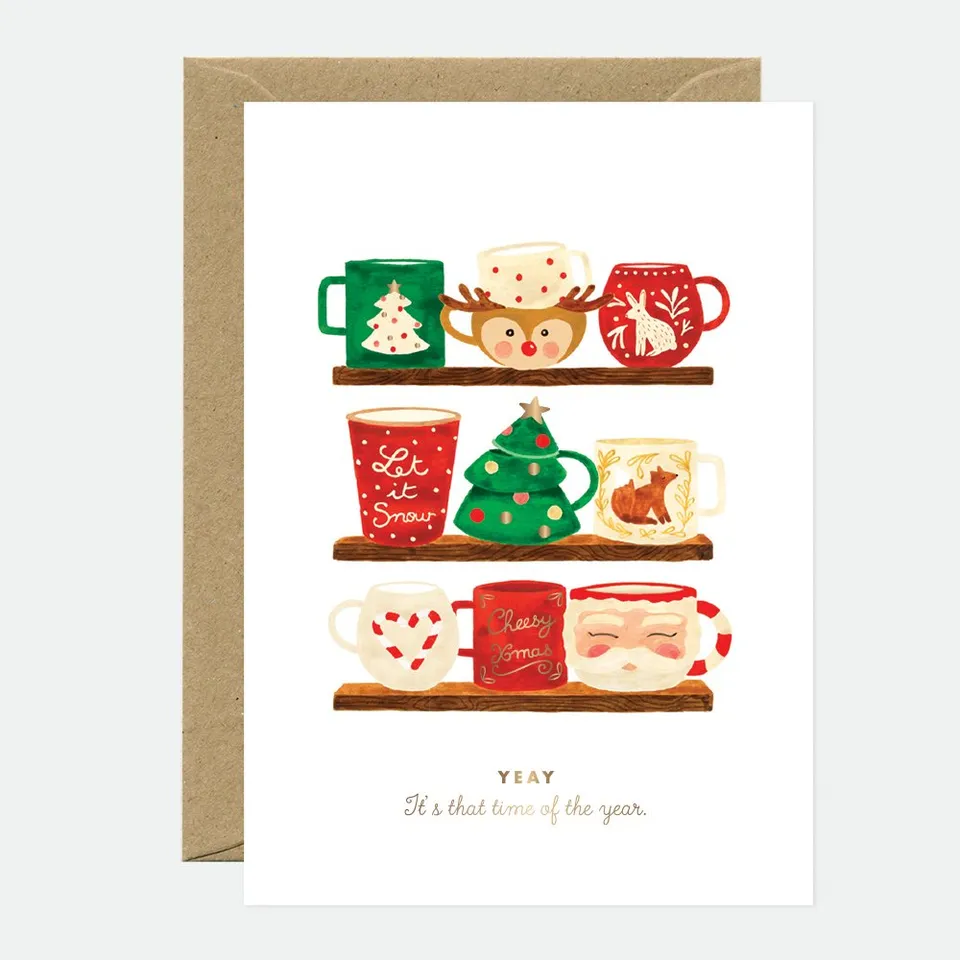 all-the-way-to-say-xmas-mugs-carte-de-v-ux-dor-e-a6 image 1
