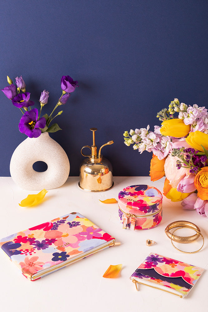 all-the-way-to-say-flower-garden-bo-te-bijoux-ronde-cuir-pu image 4