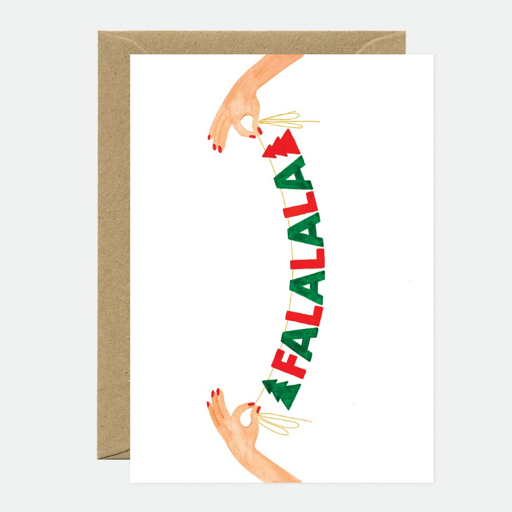 all-the-ways-to-say-falala-carte-de-no-l-a6-guirlande image 1