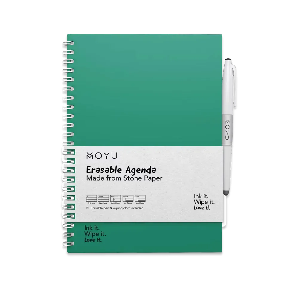 moyu-agendas-erasable-agenda-a5-agenda-vert-for-t-r-utilisable image 1