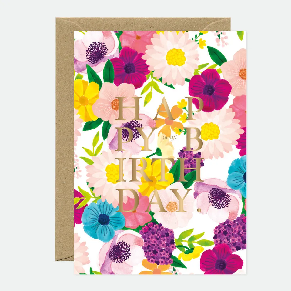 all-the-way-to-say-lilac-carte-de-v-ux-fleurs-dorure-anniversaire image 1
