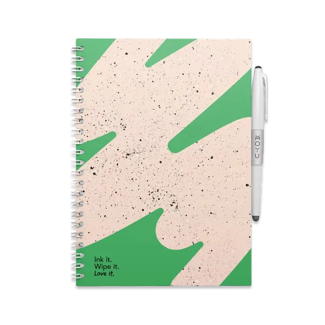 moyu-erasable-notebook-a5-carnet-effa-able-flashy-moss-papier-pierre image 1