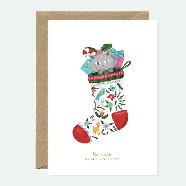 all-the-ways-to-say-cat-sock-carte-de-voeux-no-l-chat-dor image 1