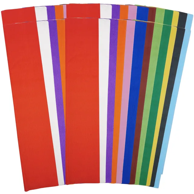 carnival-papers-crepe-paper-papier-cr-pon-12-couleurs-48-feuilles image 1