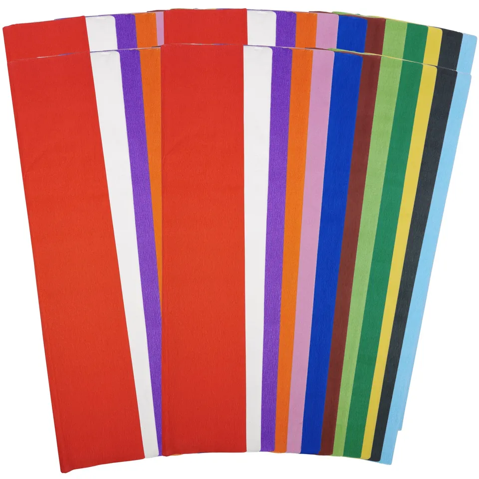 carnival-papers-crepe-paper-papier-cr-pon-12-couleurs-48-feuilles image 1