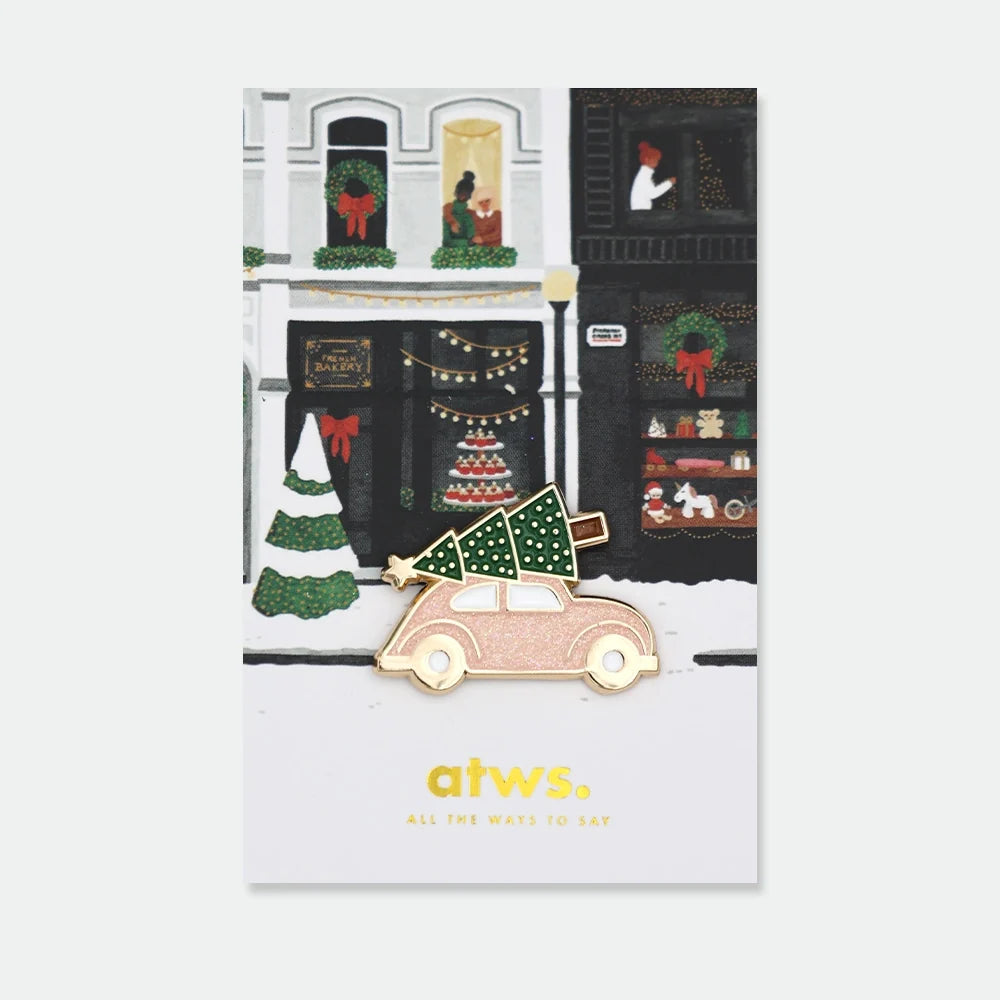 all-the-ways-to-say-xmas-car-pin-s-voiture-rose-no-l image 1
