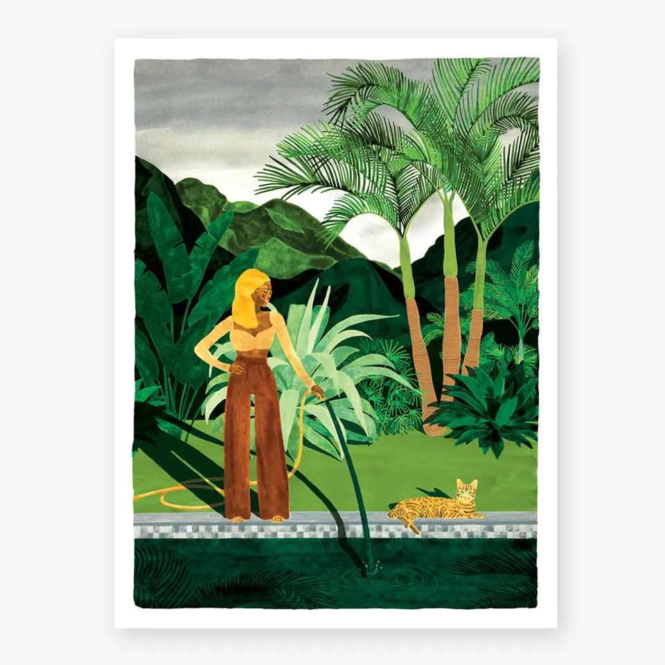 all-the-ways-to-say-chic-watering-affiche-29-7x39-7-jardin image 1