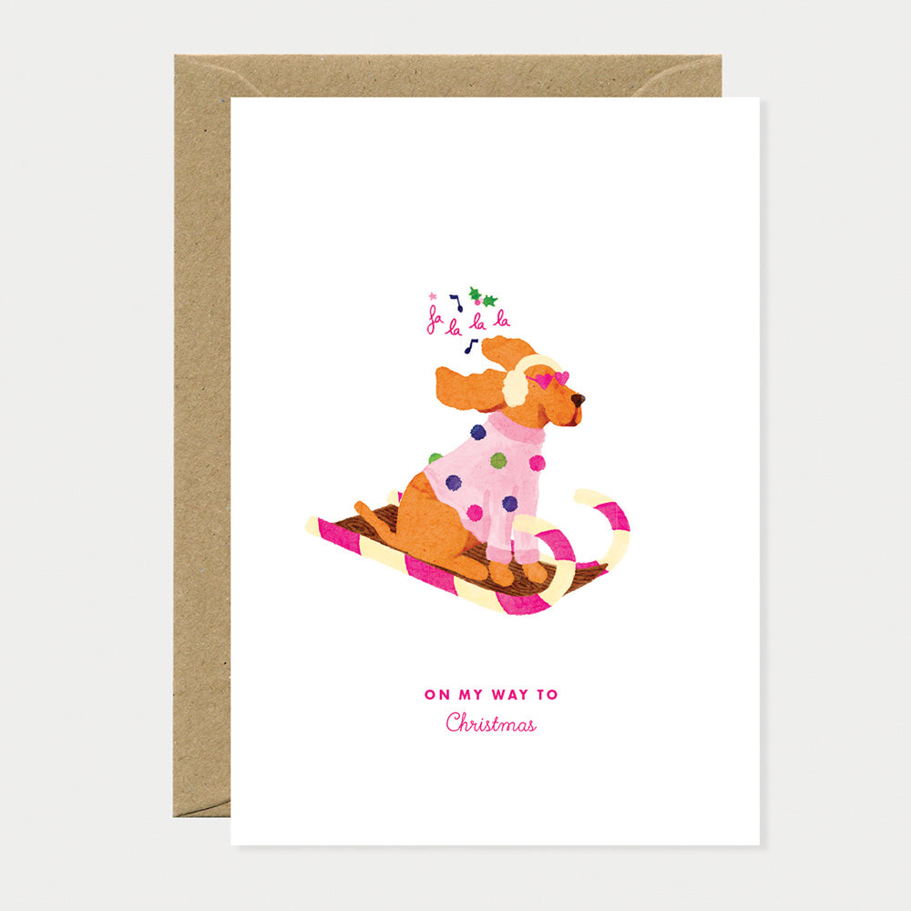 all-the-way-to-say-christmas-dog-sled-carte-no-l-a6 image 1