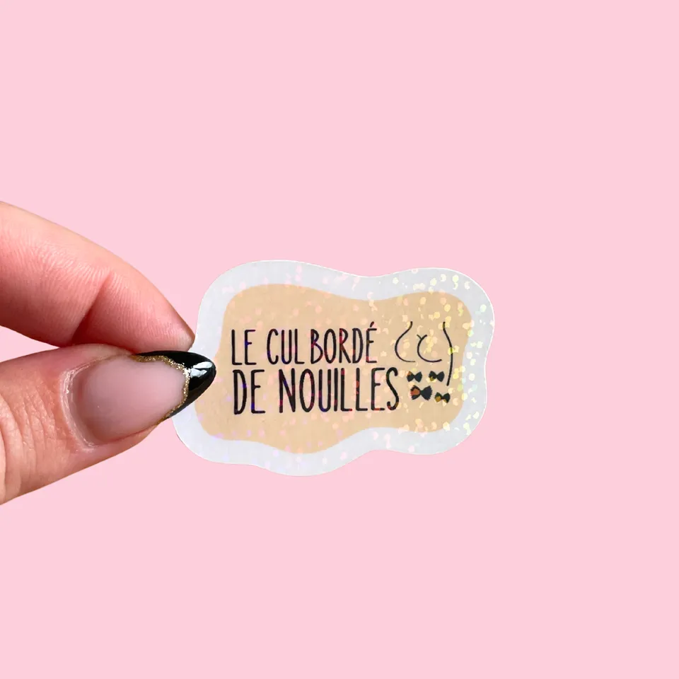 atelier-naholi-cul-bord-de-nouilles-sticker-scintillant-5-13-cm image 1