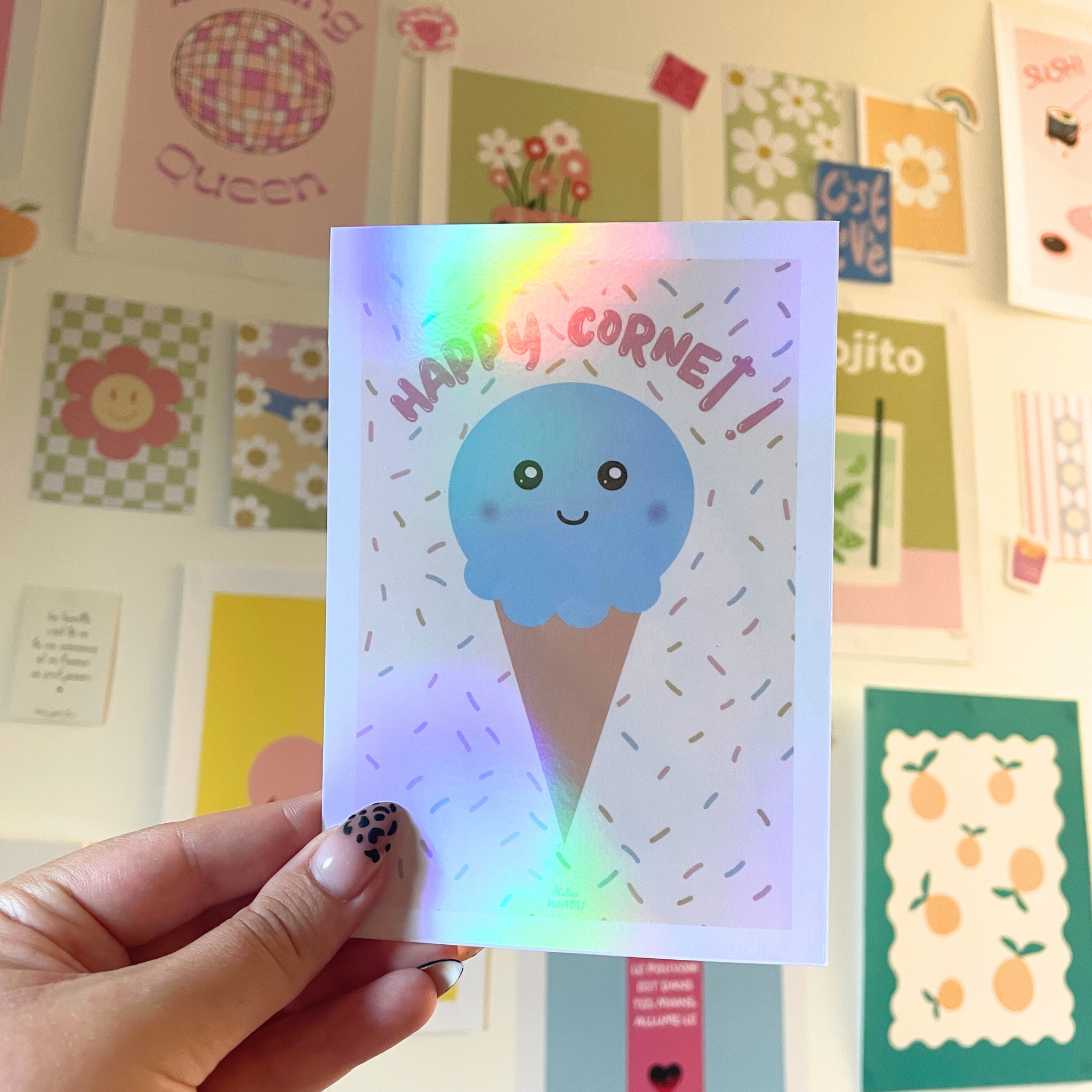 atelier-naholi-carte-happy-cornet-glace-carte-postale image 2