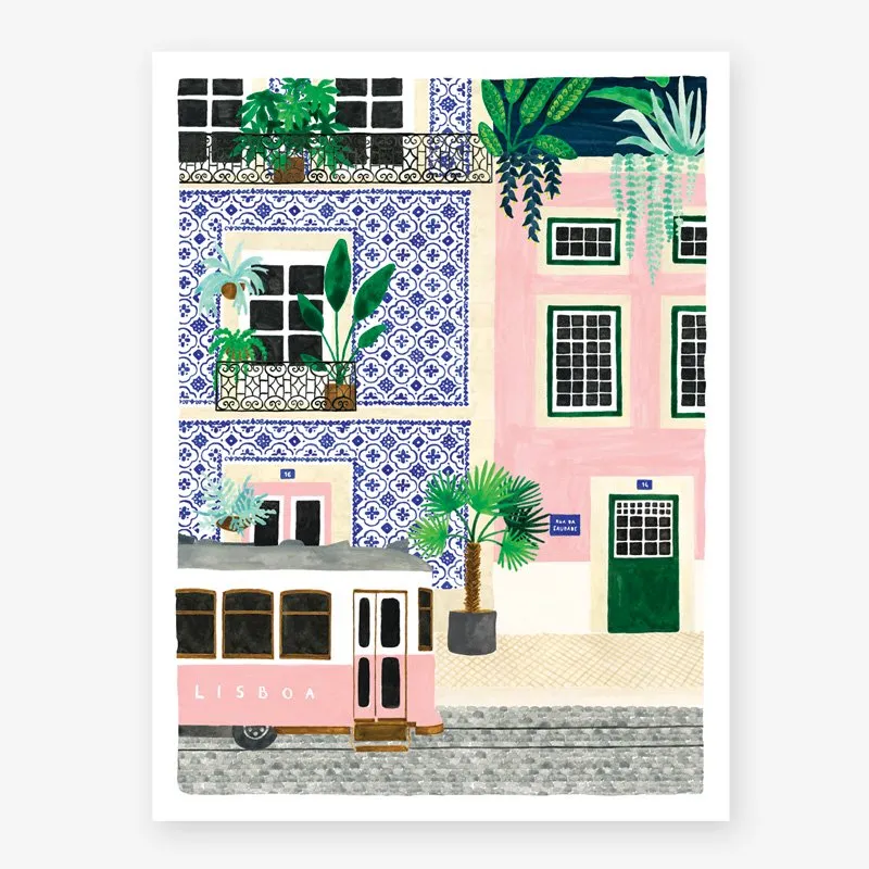 all-the-way-to-say-lisboa-affiche-lisbonne-petit-18-x-24-cm image 1