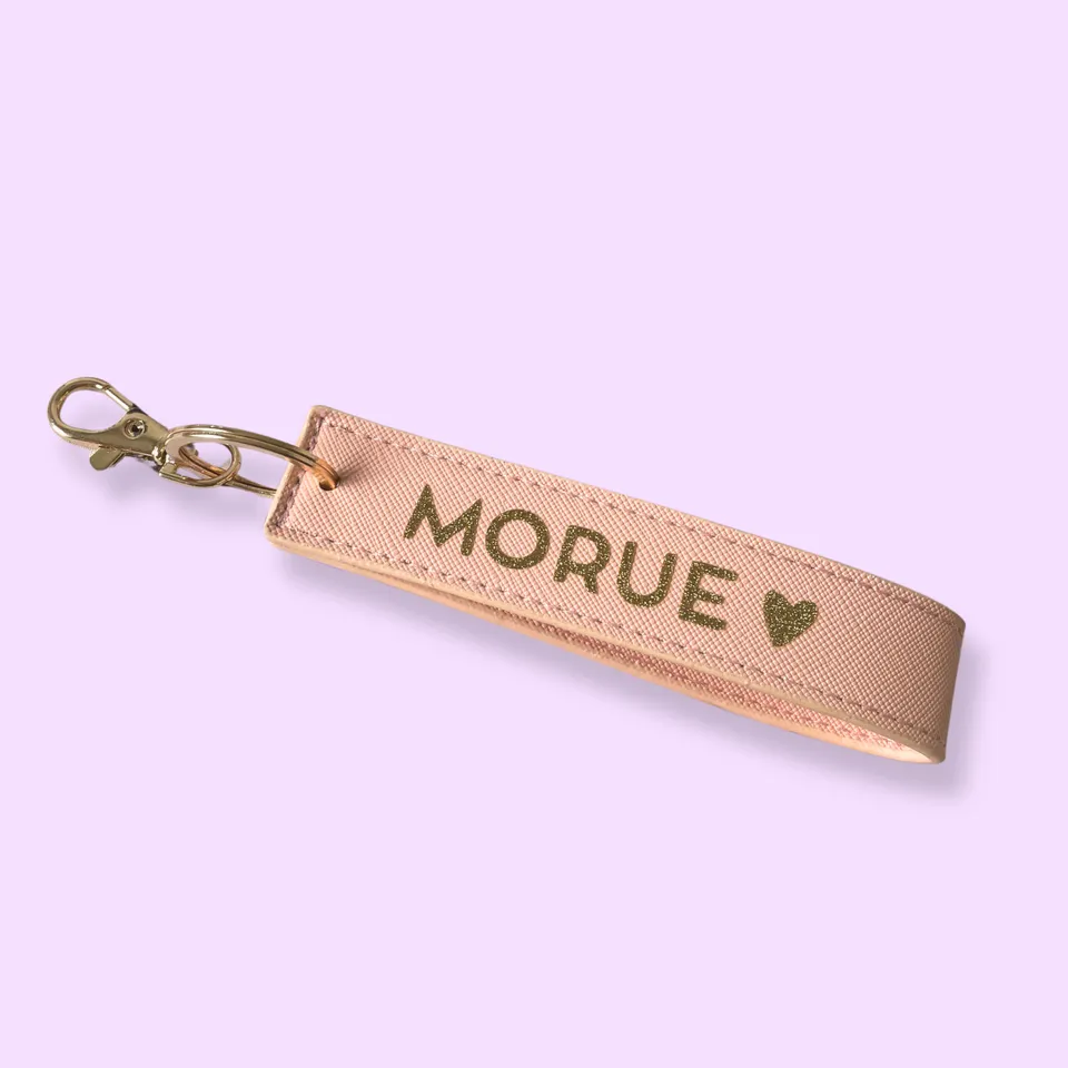 atelier-naholi-porte-cl-message-morue-dragonne-rose-saumon image 1