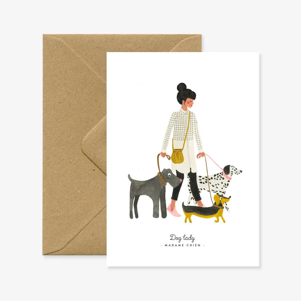 all-the-ways-to-say-madame-chien-carte-de-v-ux-a6-illustration-chien image 1