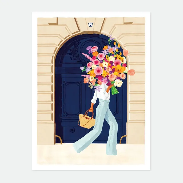 all-the-way-to-say-parisian-door-affiche-romantique-50x70-cm image 1