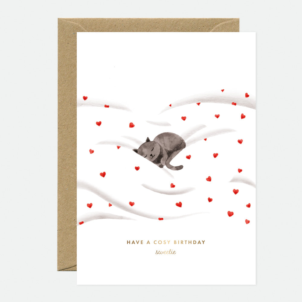 all-the-way-to-say-cosy-cat-carte-anniversaire-chat-dor-e-a6 image 1