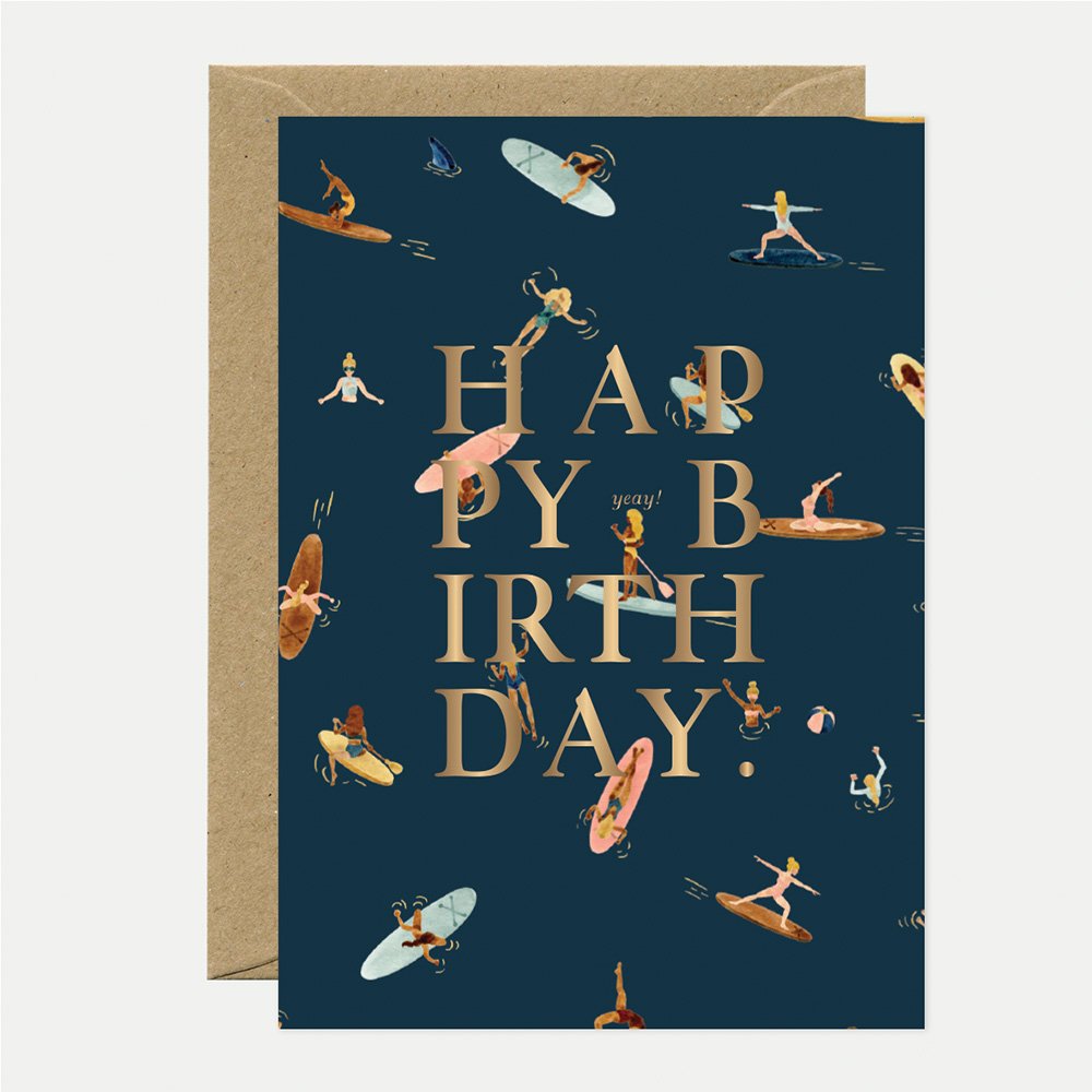 all-the-ways-to-say-paddle-girls-carte-voeux-a6-dor-e-anniversaire image 1