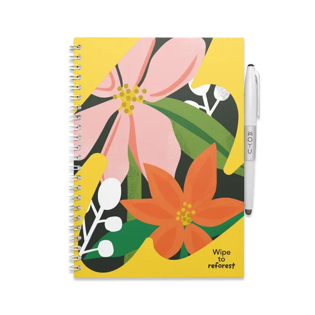 moyu-flower-vibes-carnet-effa-able-a5-motif-fleurs image 1