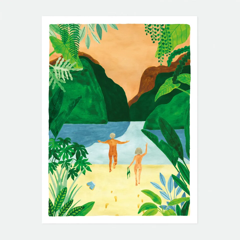 all-the-way-to-say-time-to-relax-affiche-18x24-plage image 1