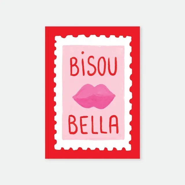 all-the-ways-to-say-bisou-bella-carnet-a5-rouge-l-vres image 1