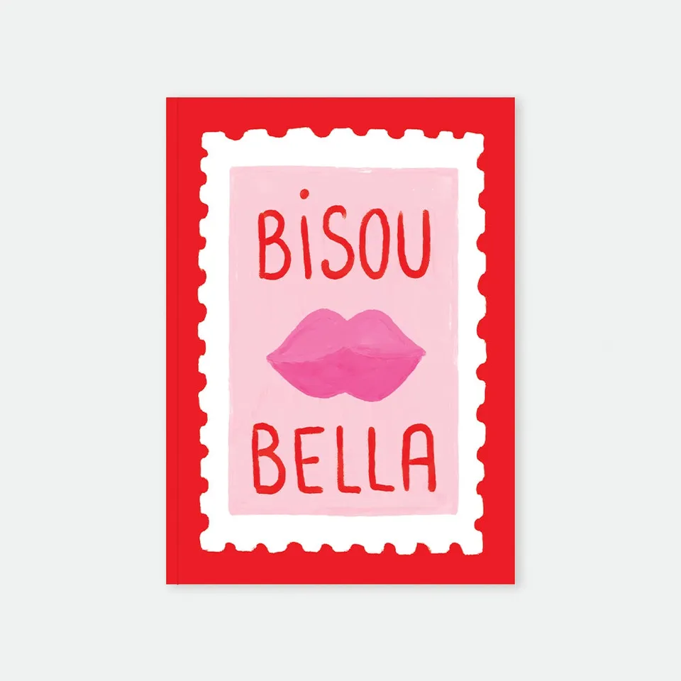 all-the-ways-to-say-bisou-bella-carnet-a5-rouge-l-vres image 1