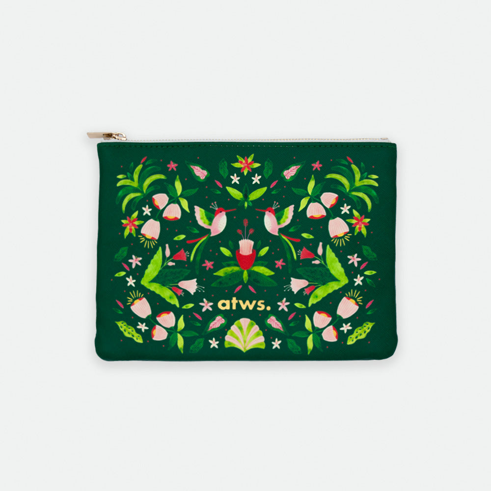 all-the-way-to-say-green-jungle-pochette-zipp-e-similicuir-19x14 image 1