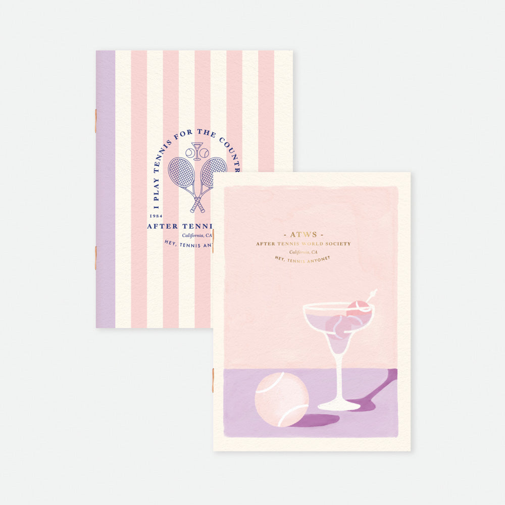 all-the-ways-to-say-duo-tennis-duo-carnets-poche-a6-pastel image 1