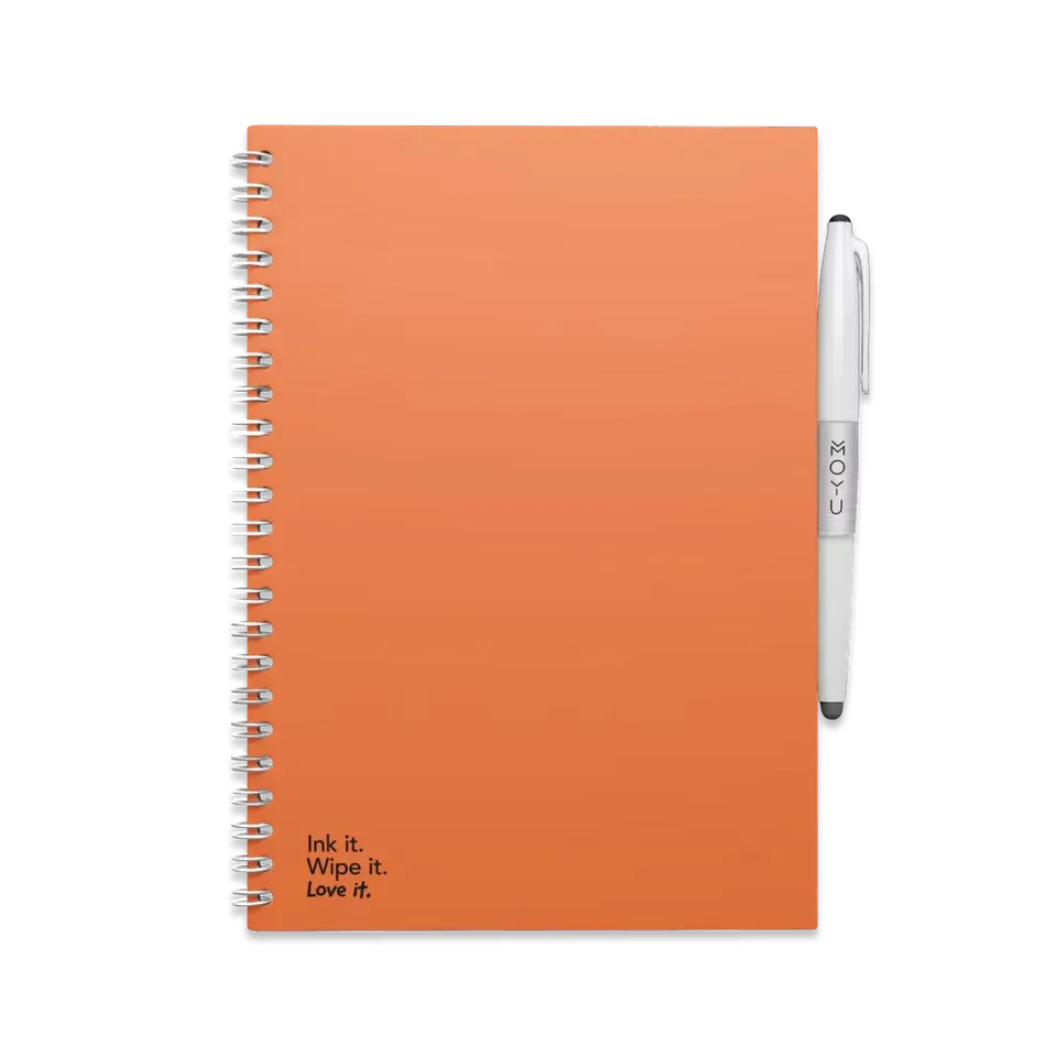 moyu-erasable-notebooks-sunset-orange-carnet-effa-able-a5-orange image 1