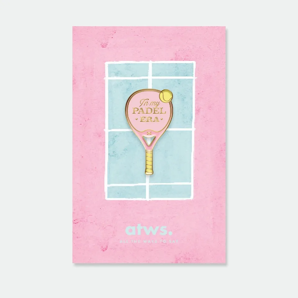 all-the-way-to-say-padel-era-pin-s-mail-dor-17x31-mm image 1