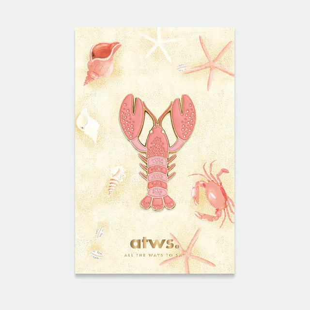 all-the-ways-to-say-lobster-pin-s-homard-rose-dor-23-mm image 1