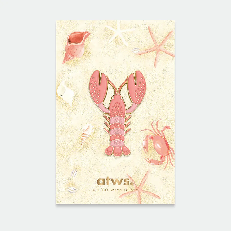 all-the-ways-to-say-lobster-pin-s-homard-rose-dor-23-mm image 1