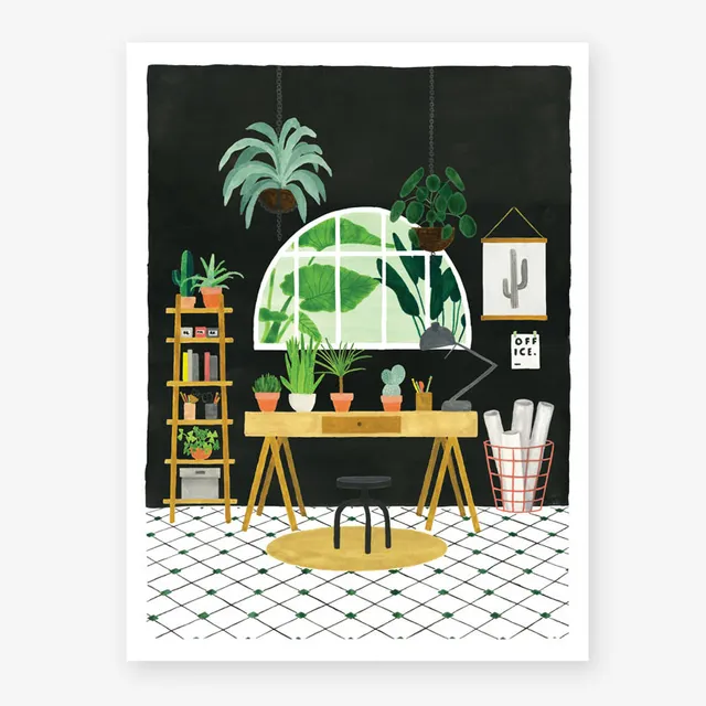all-the-ways-to-say-office-affiche-bureau-plantes-18x24-cm image 1