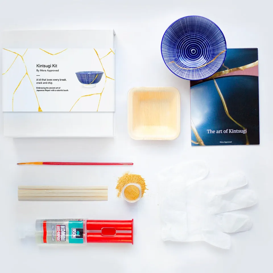 mora-approved-collection-kintsugi-kit-bol-porcelaine-rayures-or image 1