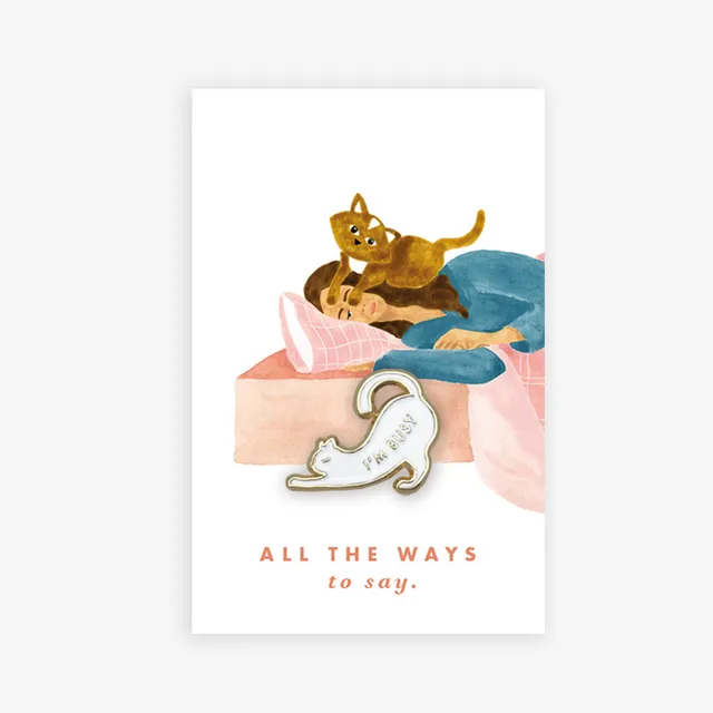 all-the-ways-to-say-busy-cat-pin-s-mail-dor-26-x-18-mm image 1