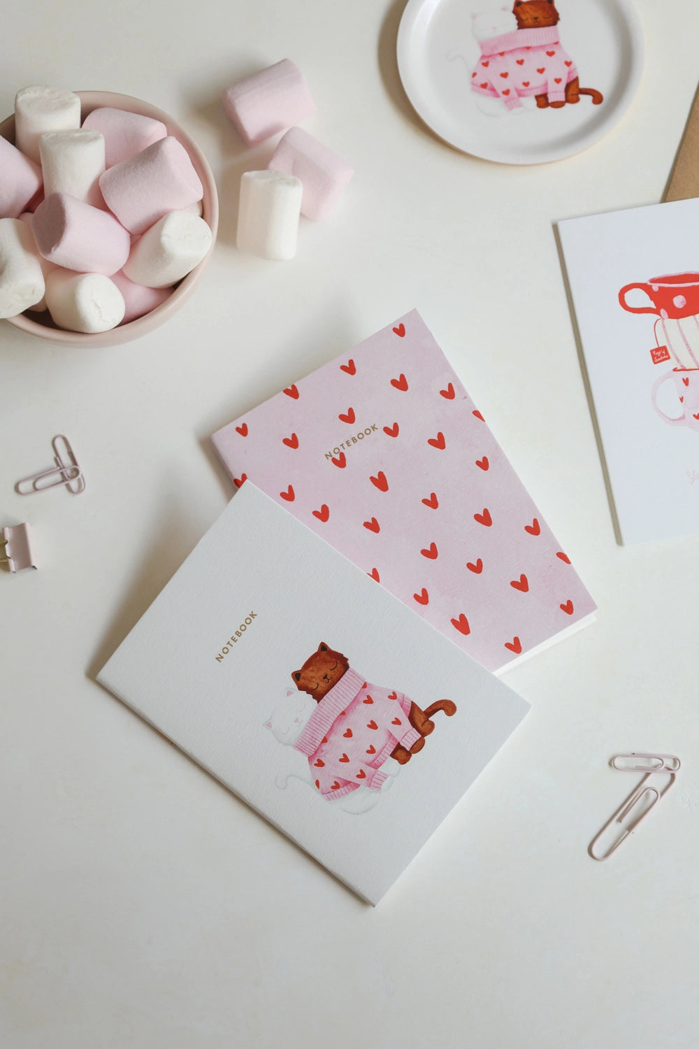 all-the-ways-to-say-together-cats-duo-carnets-poche-a6-coeurs image 2