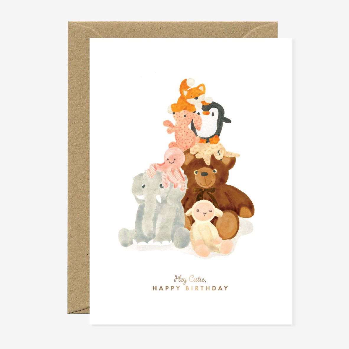 all-the-way-to-say-doudou-carte-de-v-ux-anniversaire-dor-e-a6 image 1