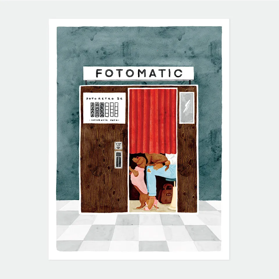 all-the-way-to-say-fotomatic-affiche-50x70-cm-vintage image 1