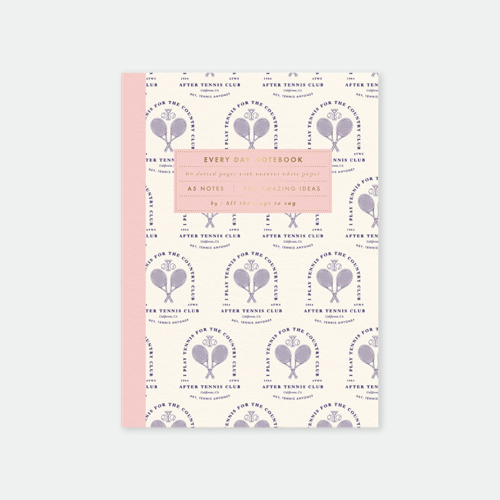 all-the-ways-to-say-after-tennis-carnet-a5-dorure-tennis image 1
