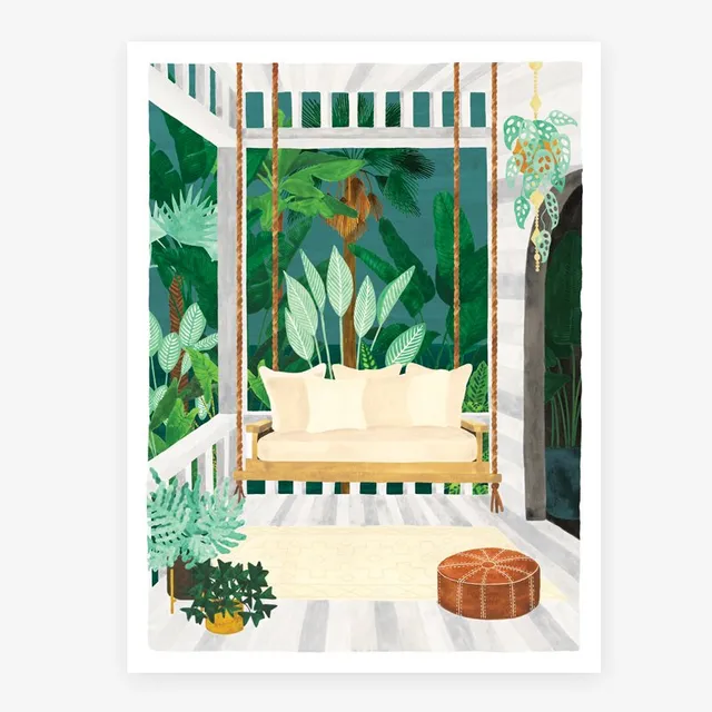 all-the-ways-to-say-porche-affiche-tropicale-medium-29-7x39-7cm image 1