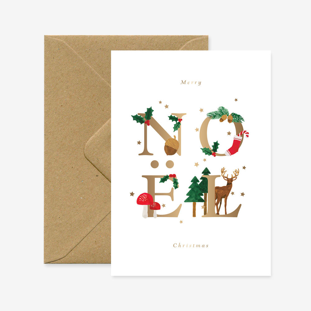 all-the-way-to-say-noel-letters-carte-de-voeux-a6-festive image 1