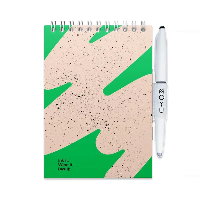 moyu-erasable-notebooks-flashy-moss-bloc-effa-able-a6-vert image 1
