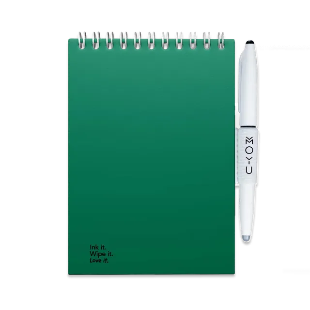 moyu-erasable-notepad-a6-bloc-effa-able-vert-for-t-papier-pierre image 1