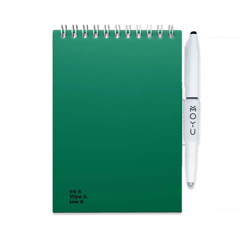 moyu-erasable-notepad-a6-bloc-effa-able-vert-for-t-papier-pierre image 1