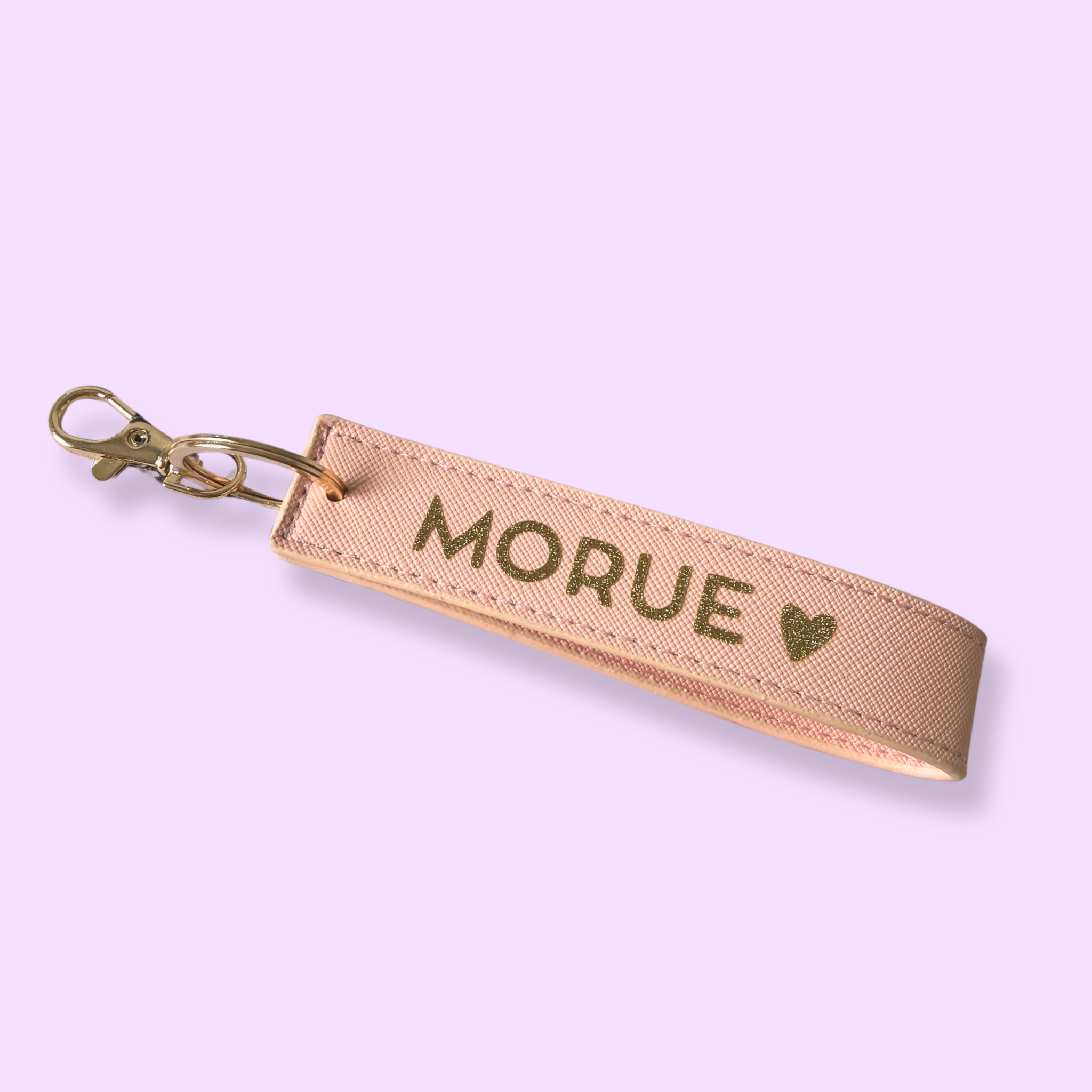 atelier-naholi-porte-cl-message-morue-dragonne-rose-saumon image 1
