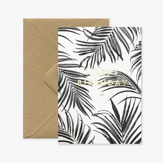 all-the-ways-to-say-palm-tree-carte-de-v-ux-a6-feuille-dor-e-anniversaire image 1